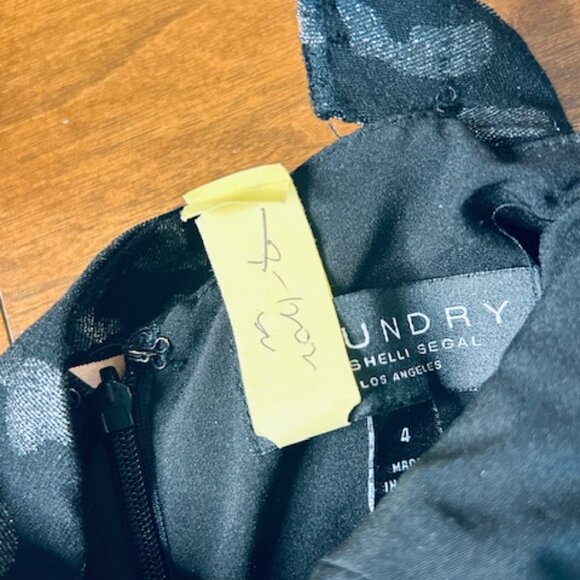 CLEARANCE!  LAUNDRY by Shelli Segal Los Angeles:  Black Leopard Jumpsuit, Size 4 - Picture 7 of 7